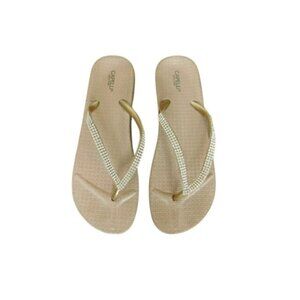 CApelli Size 11 Rubber Flat Bling Flip Flop Thong Style Sandals